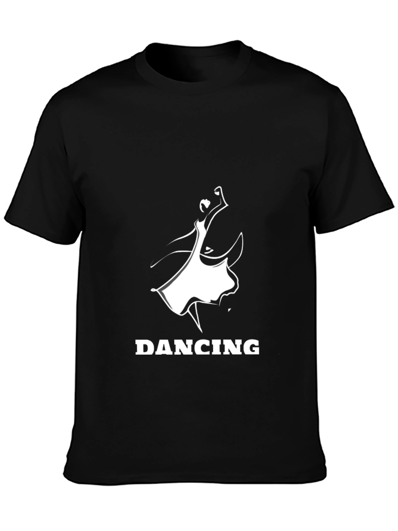 Black Dancing Silhouette Graphic T-Shirt view 3
