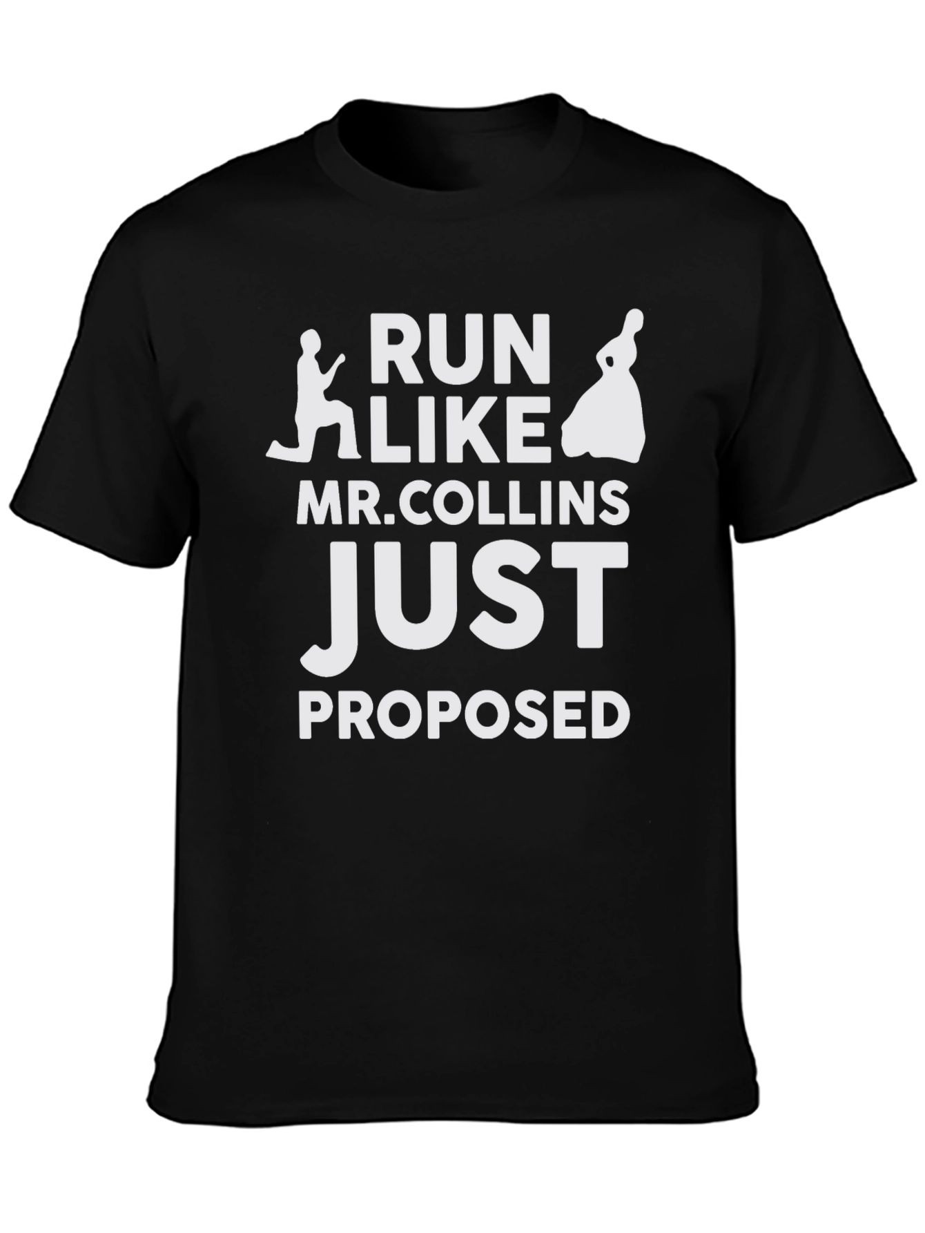 Black Run Like Mr. Collins T-Shirt - Pride and Prejudice view 3