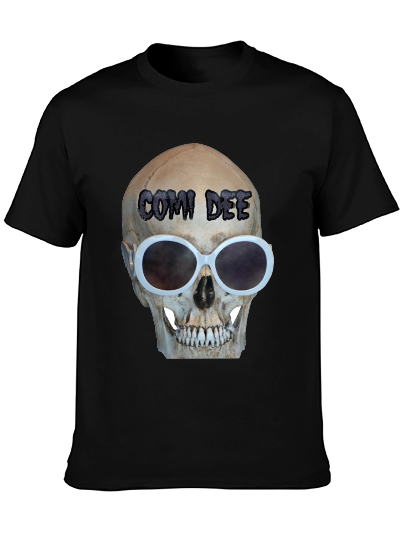 Black Skull Sunglasses T-Shirt - Comi Dee view 3
