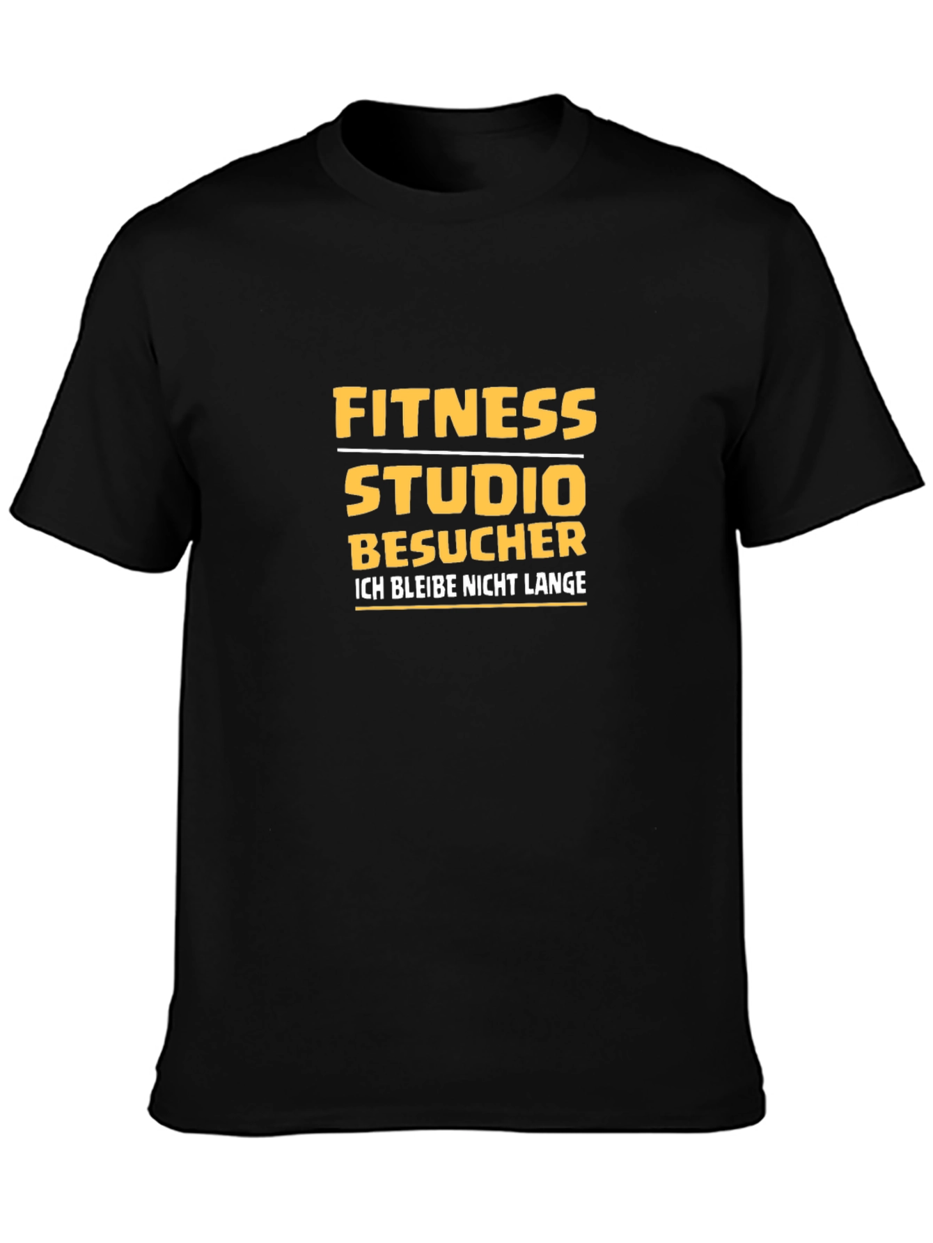 Black Fitness Studio Besucher T-Shirt - Black view 3