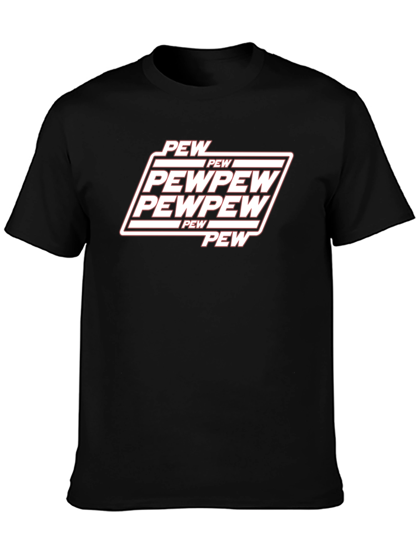Black Pew Pew Graphic Tee - Cool Gamer Style Shirt view 3