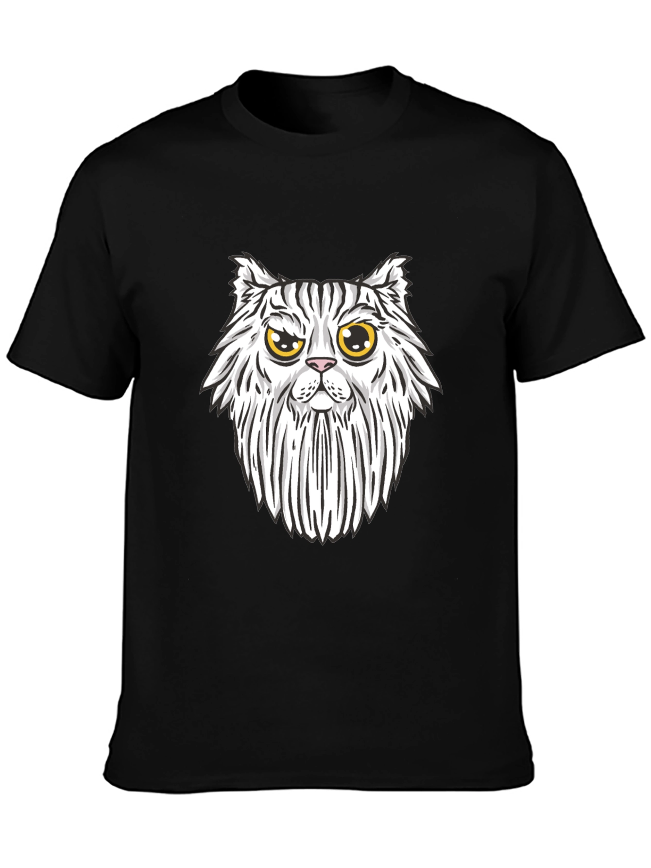 Black Cool Cat Graphic Tee - Men's Black T-Shirt view 3