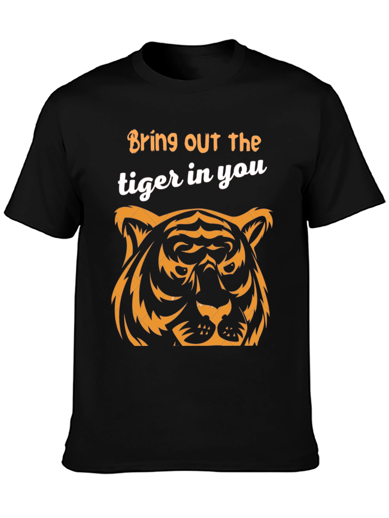 Black Unleash Your Inner Tiger Graphic T-Shirt view 3
