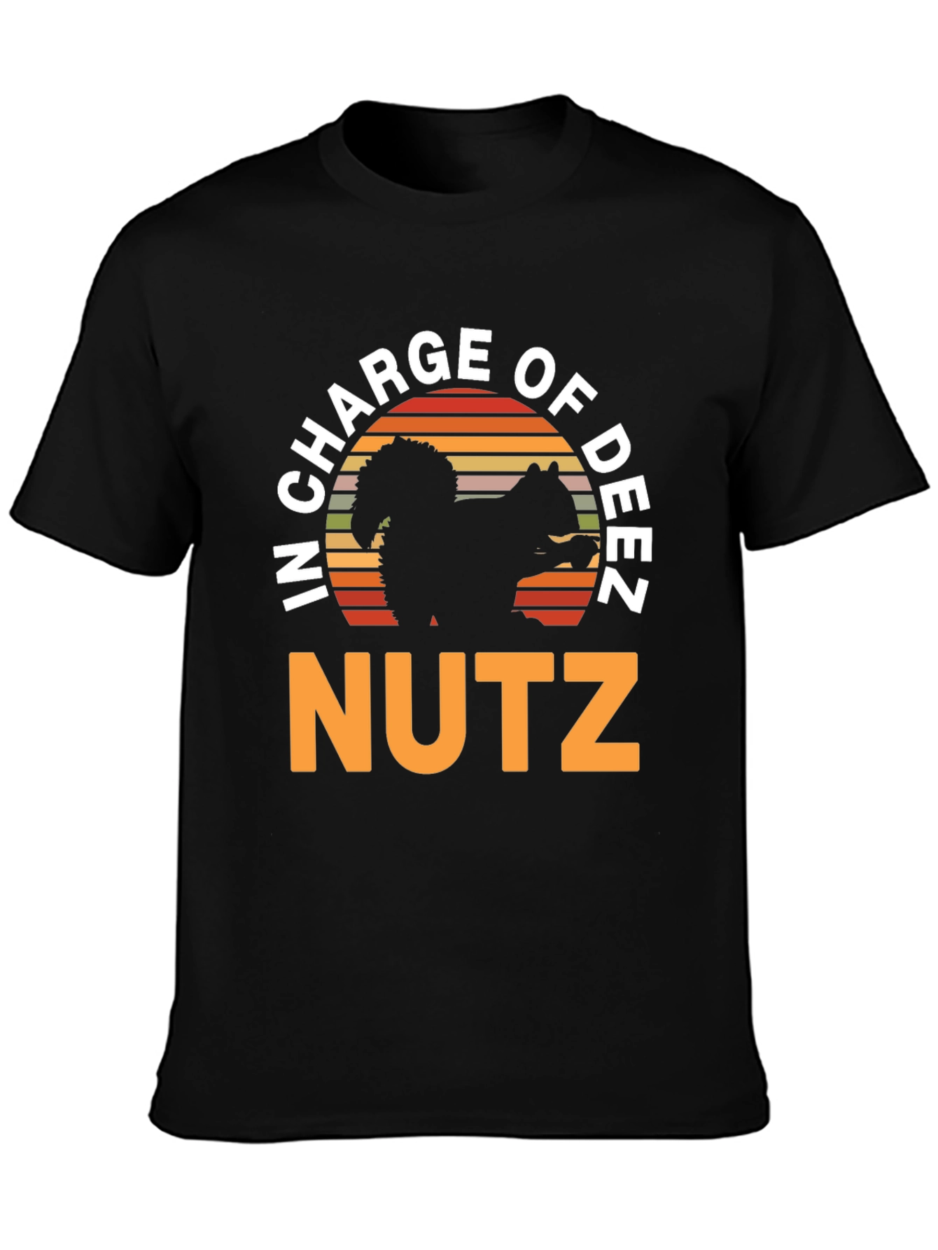 Black In Charge of Deez Nutz T-Shirt view 3