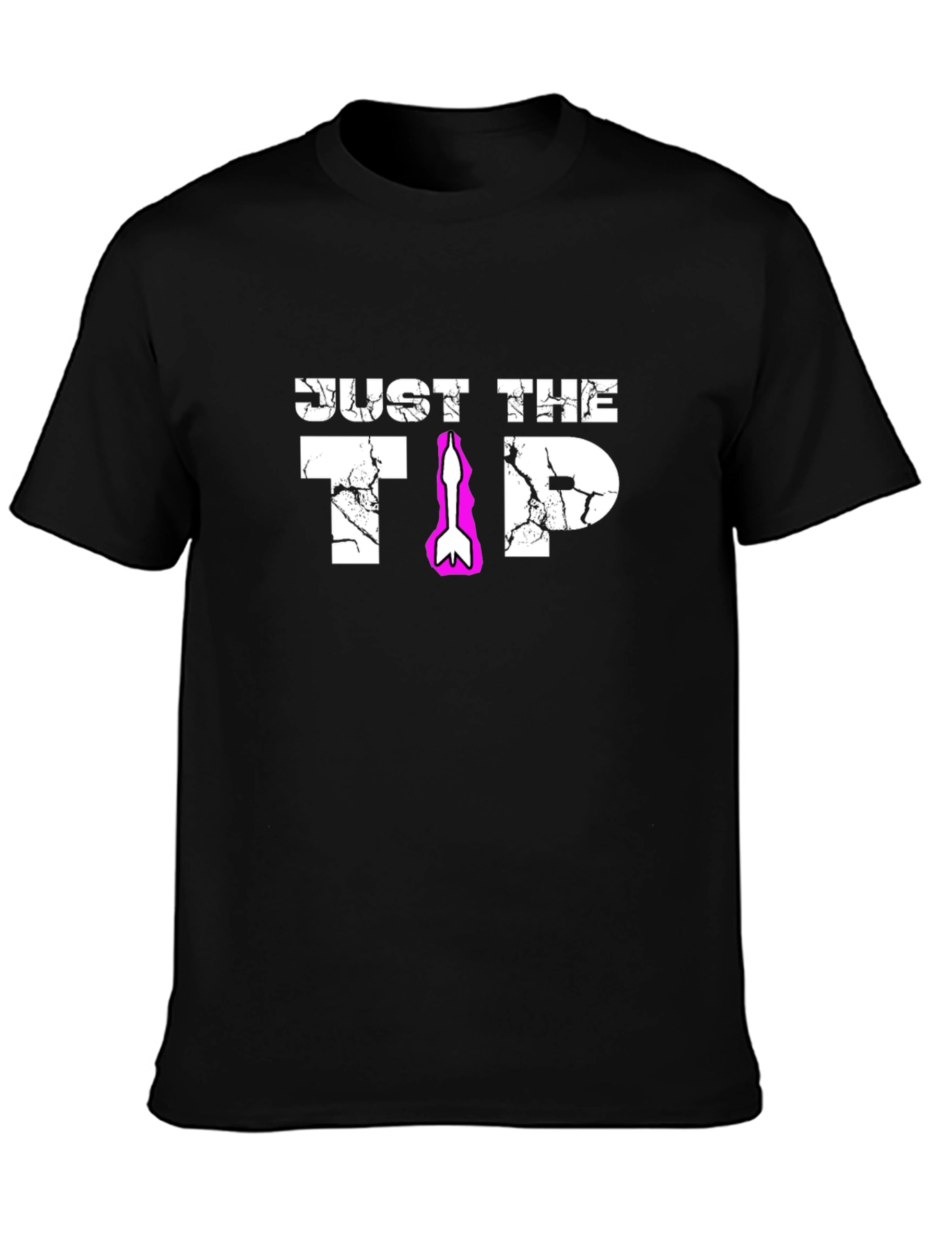 Black Just The Tip Graphic T-Shirt - Adult Humor Tee view 3