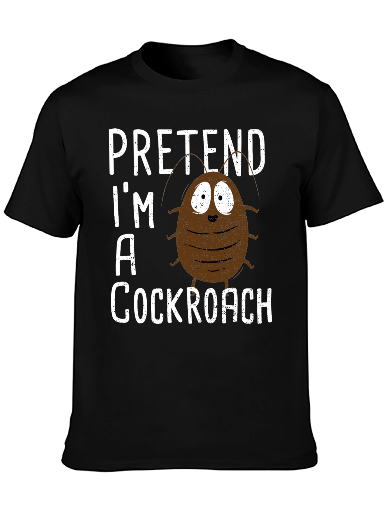 Black Pretend I'm A Cockroach Graphic Tee view 3