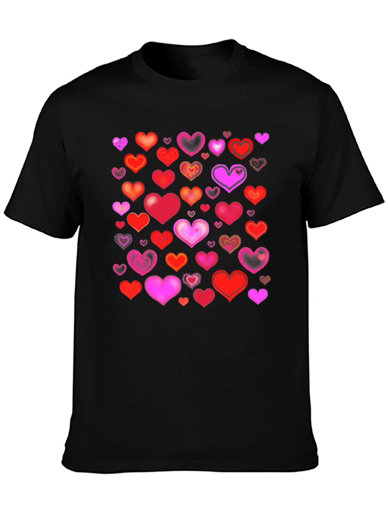 Heart Pattern T-Shirt - Love & Romance Style - 3