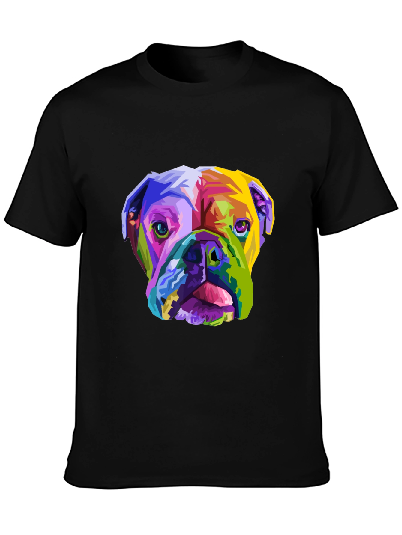 Black Colorful Dog Graphic T-Shirt - Stylish Pet Lover Tee view 3