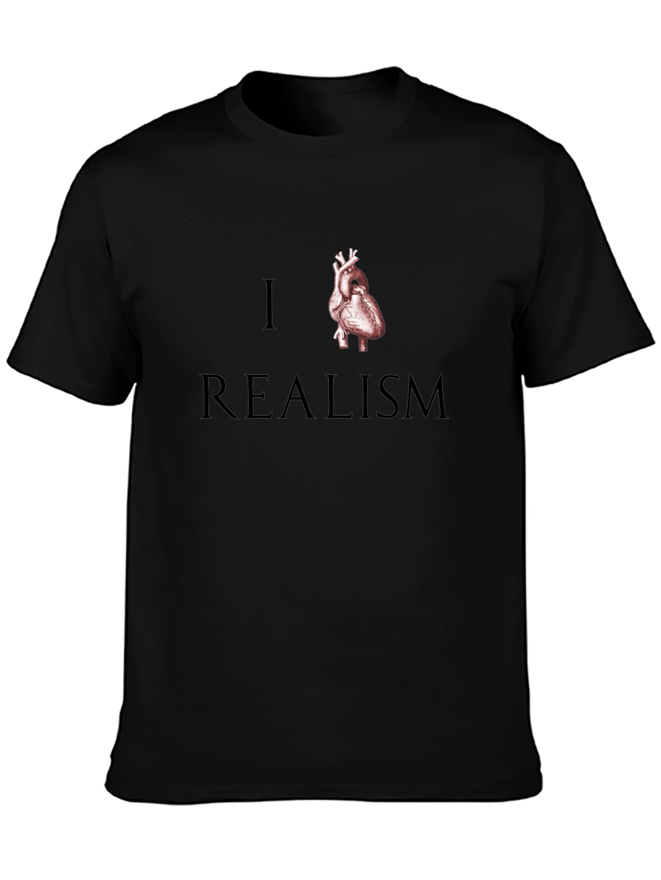 Black I Heart Realism Graphic T-Shirt view 3