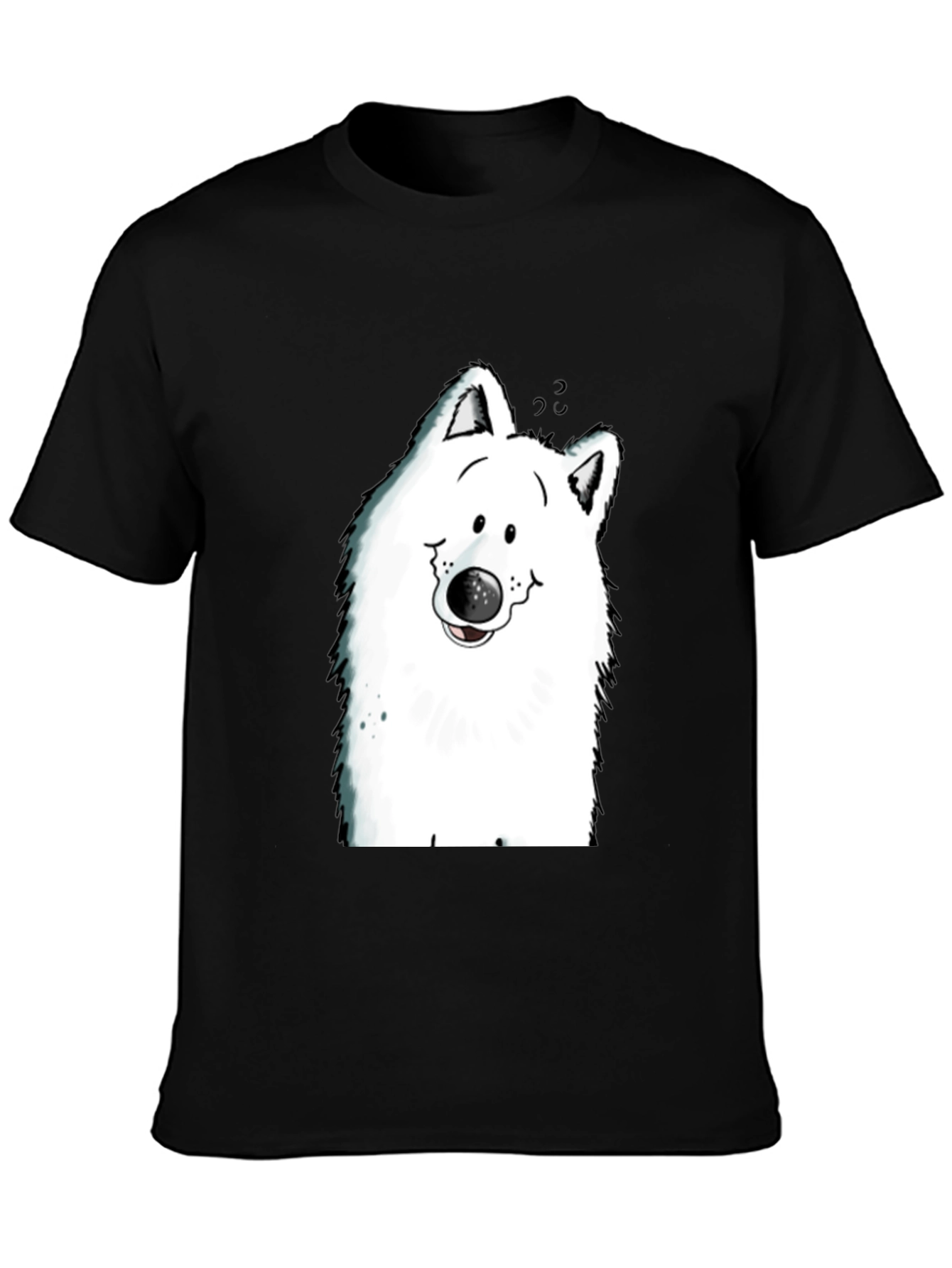 Black Cartoon Dog Graphic Tee - Black T-Shirt view 3