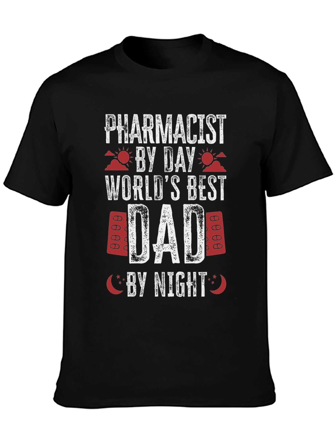 Black Pharmacist Dad T-Shirt - Best Dad Ever view 3