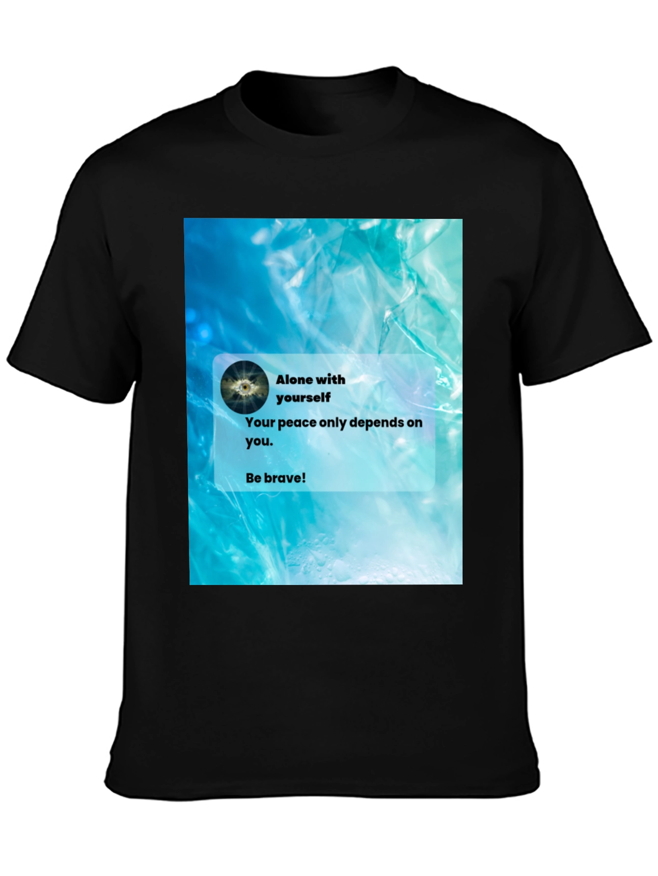 Black Alone With Yourself Graphic T-Shirt view 3