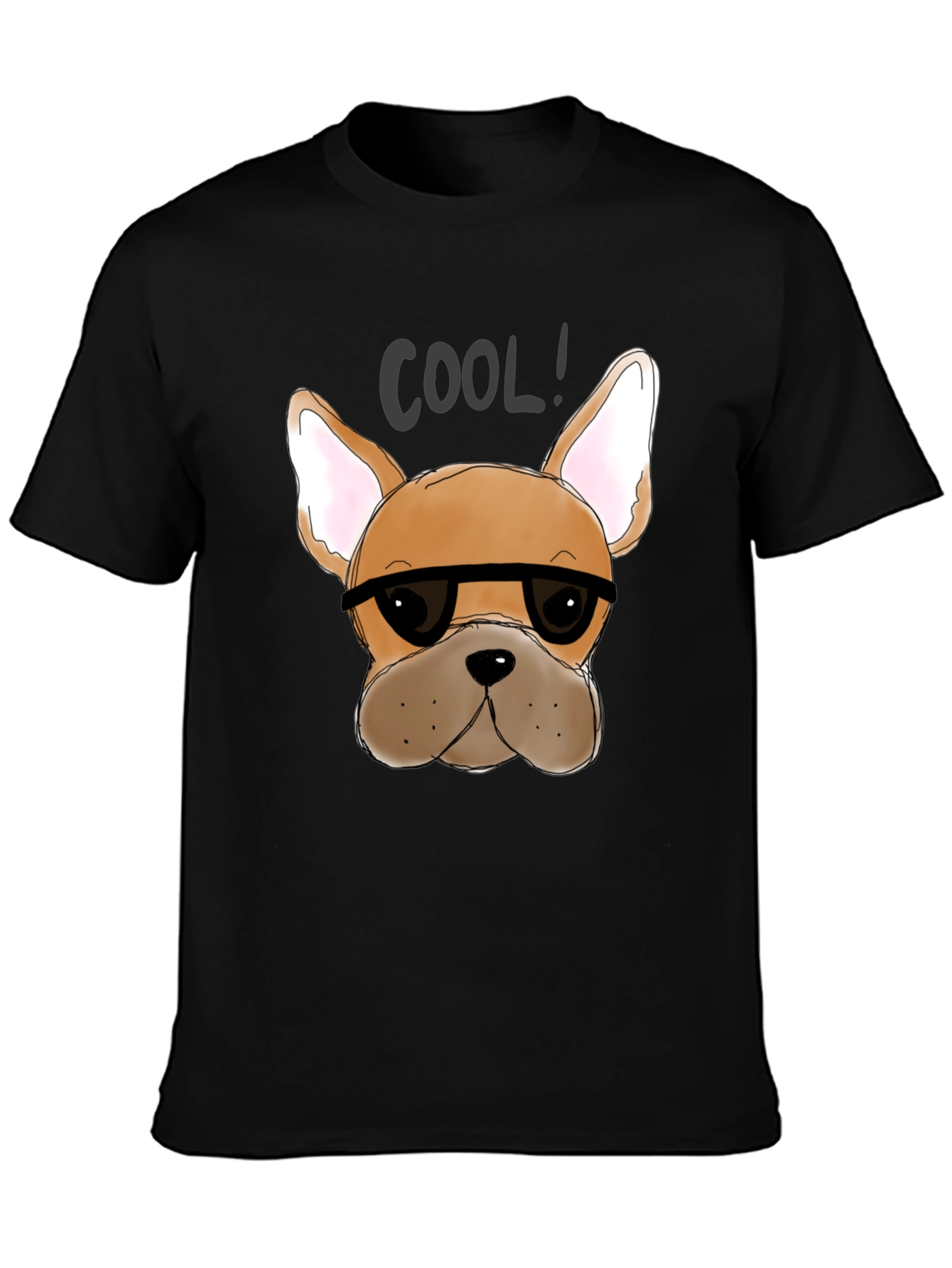 Black Cool Dog T-Shirt - Black view 3