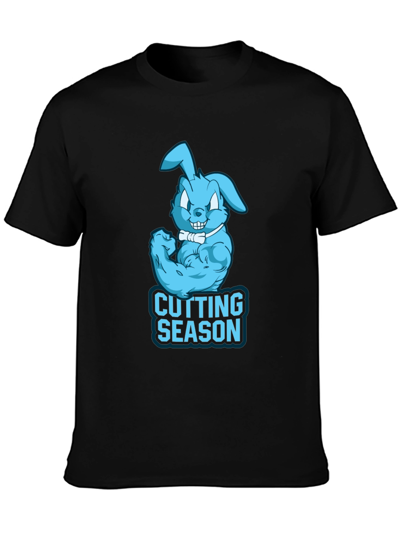 Black Cutting Season Bunny T-Shirt - Gym Apparel view 3