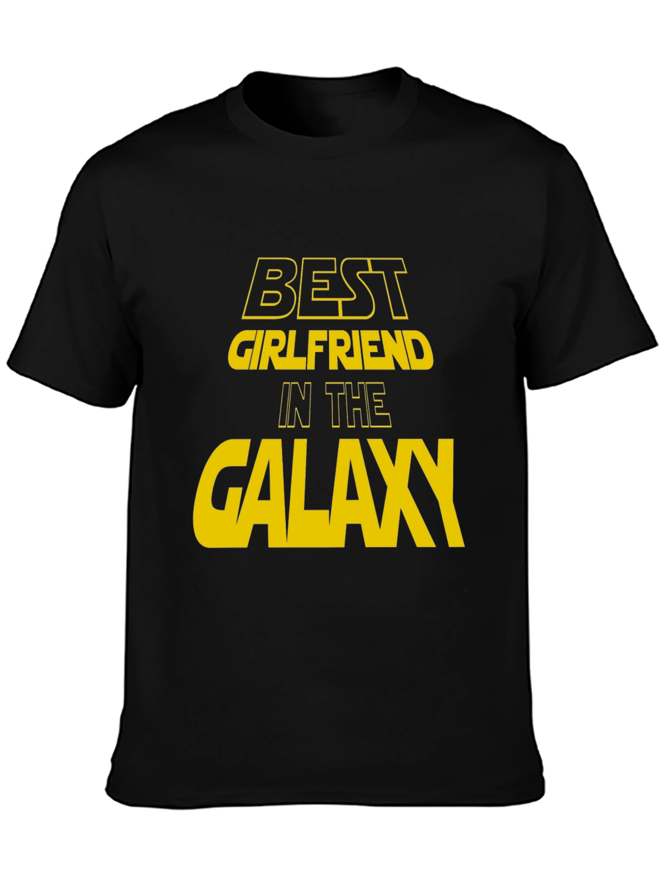 Black Best Girlfriend in the Galaxy Graphic T-Shirt view 3