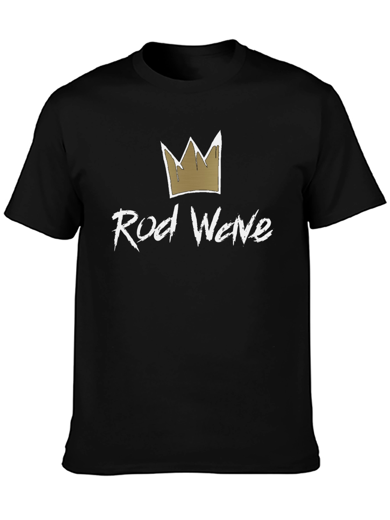Black Rod Wave Crown Graphic Black T-Shirt view 3