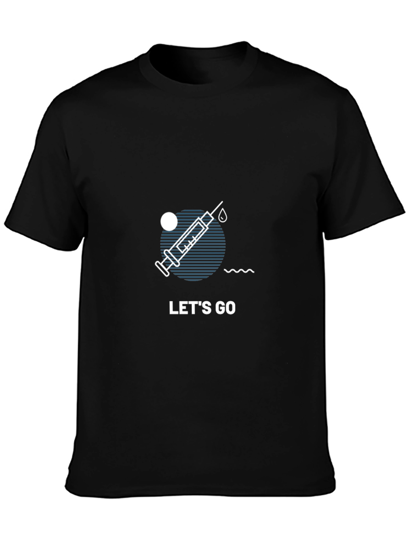 Black Let's Go Graphic Tee - Vaccine Humor view 3