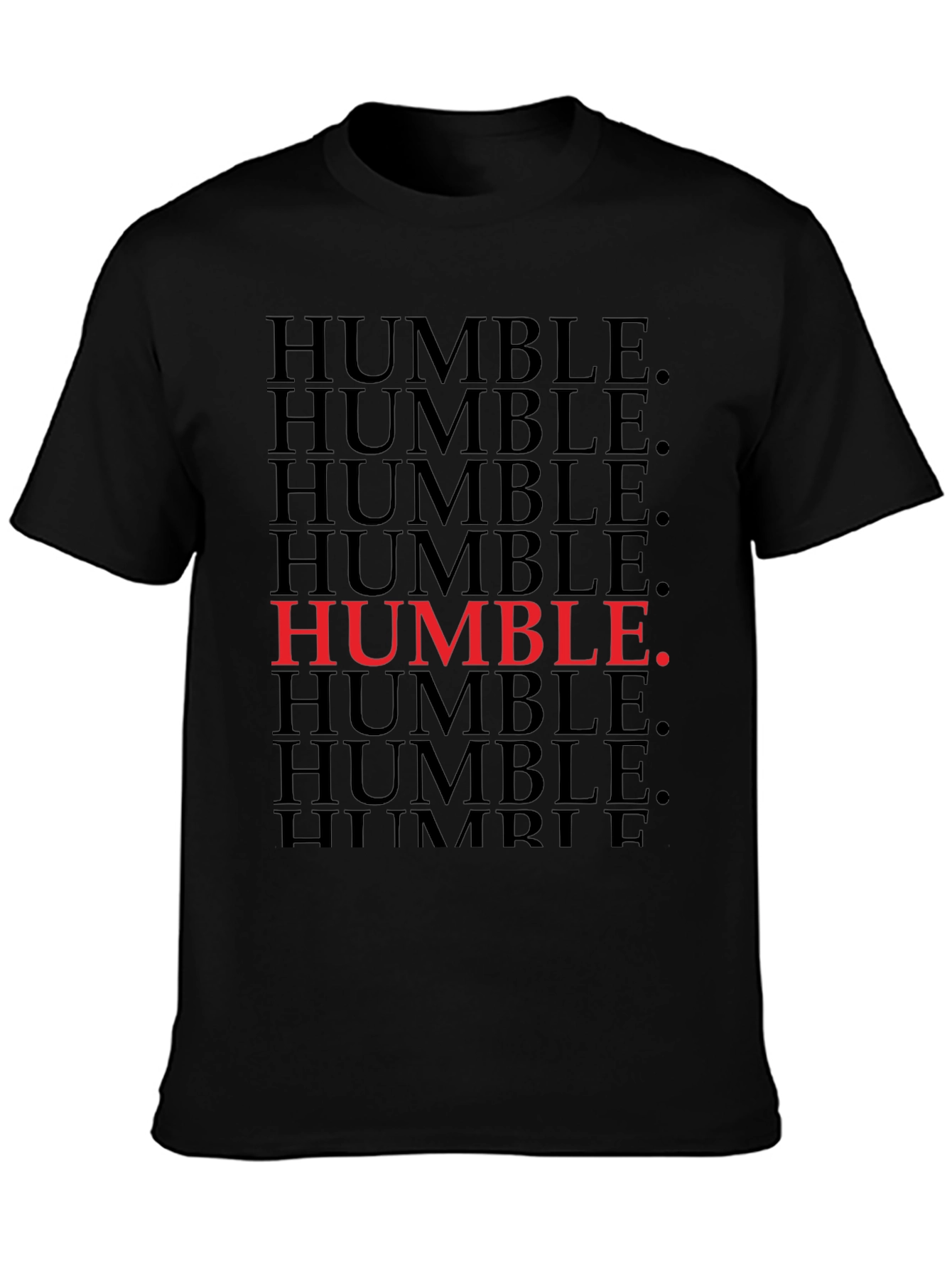 Black Humble T-Shirt - Bold Graphic Design view 3
