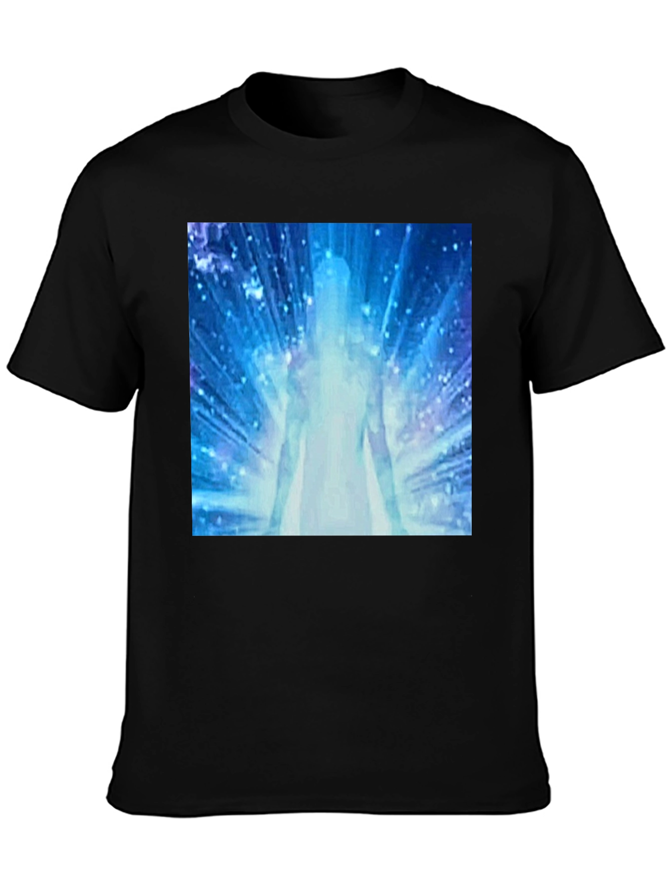 Black Astral Being T-Shirt - Cosmic Energy Design view 3