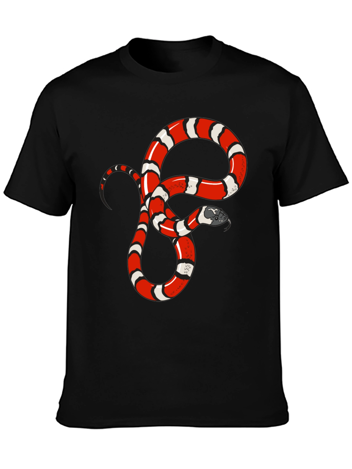 Black Snake Graphic Tee - Bold Reptile Design view 3