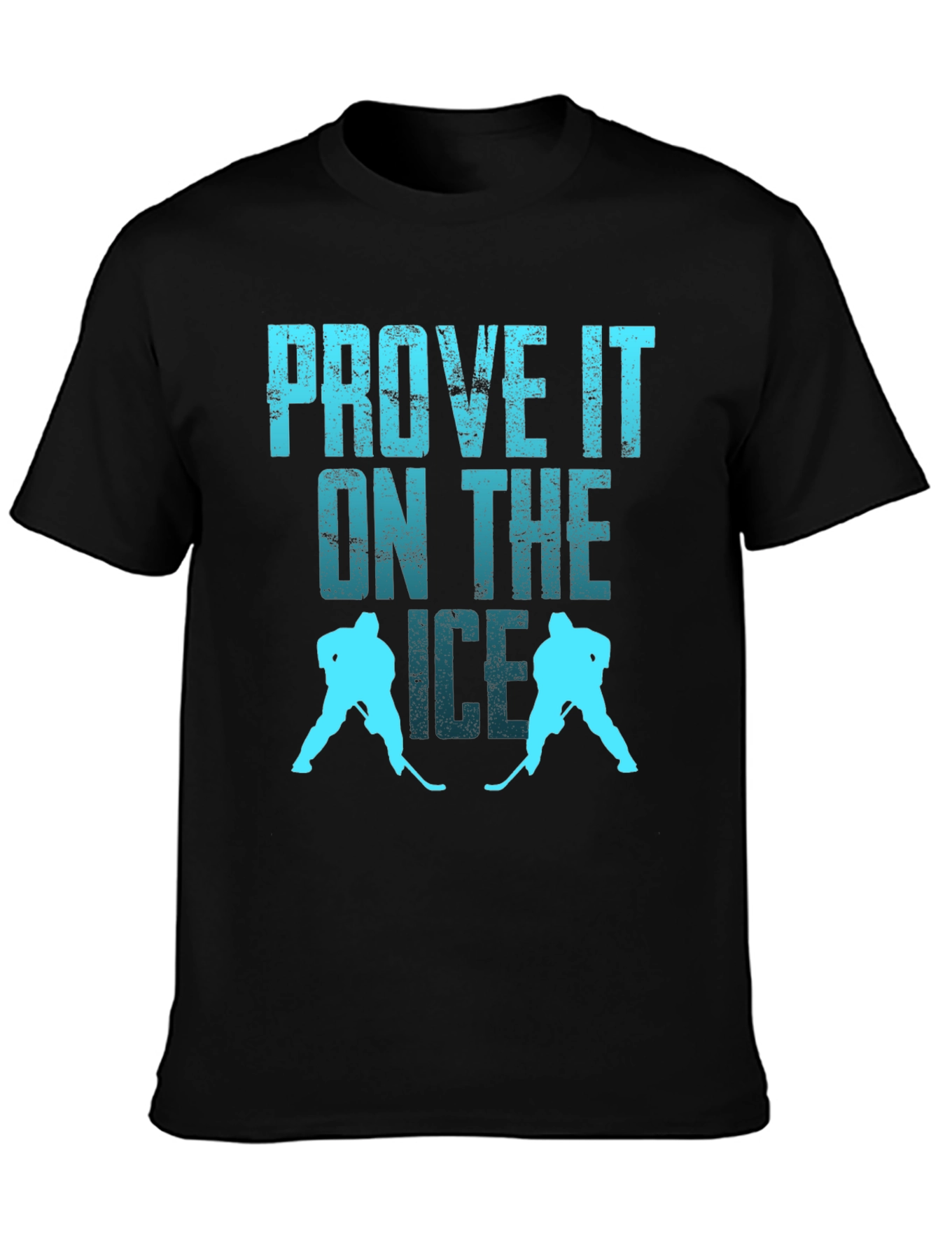Black Prove It On The Ice Hockey Graphic Tee view 3