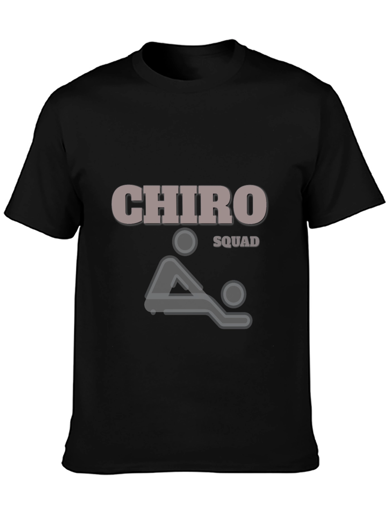 Black Chiro Squad Graphic T-Shirt - Chiropractic Humor Tee view 3