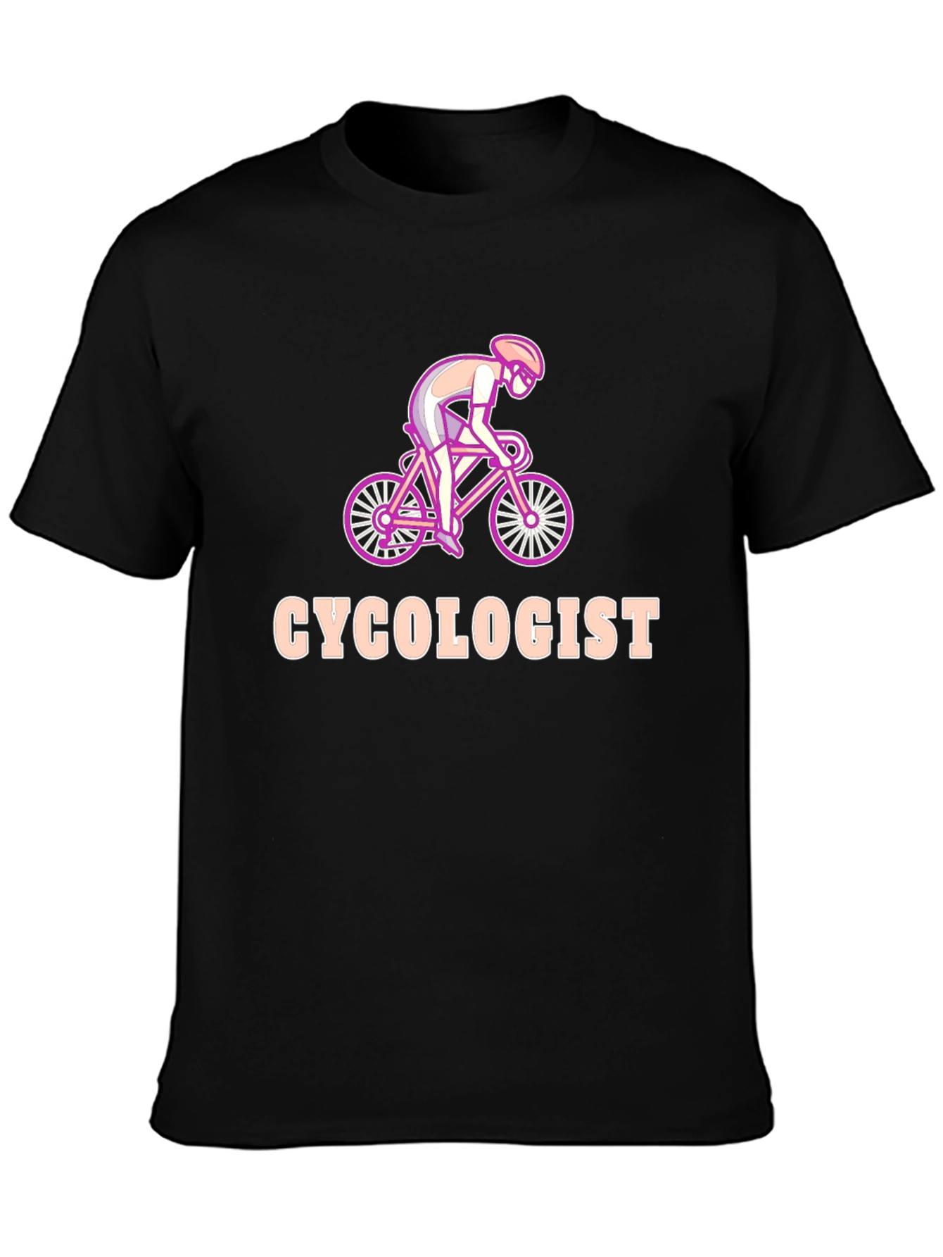 Black Cyclogist Funny Biker T-Shirt view 3