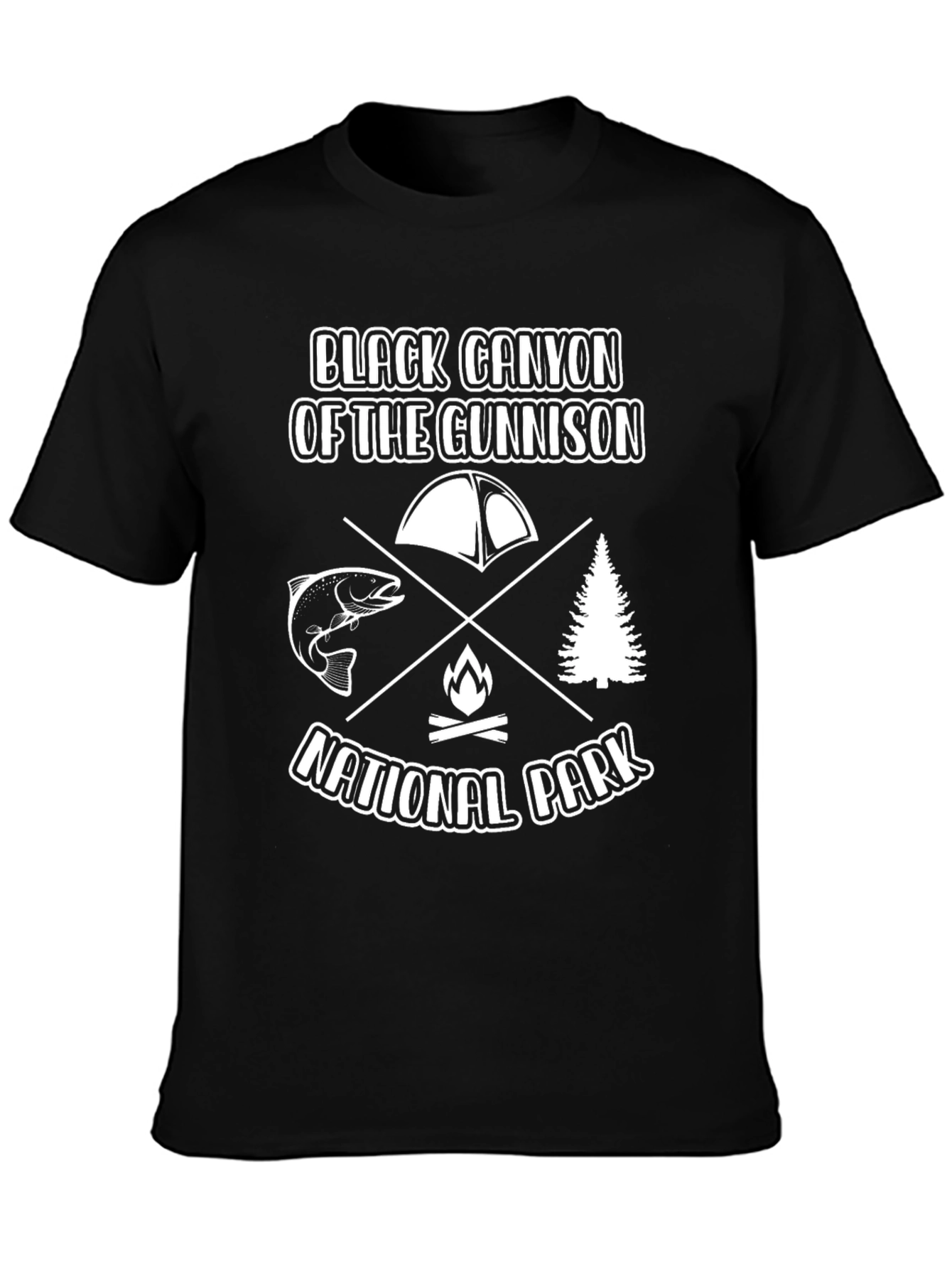 Black Black Canyon National Park Graphic T-Shirt view 3