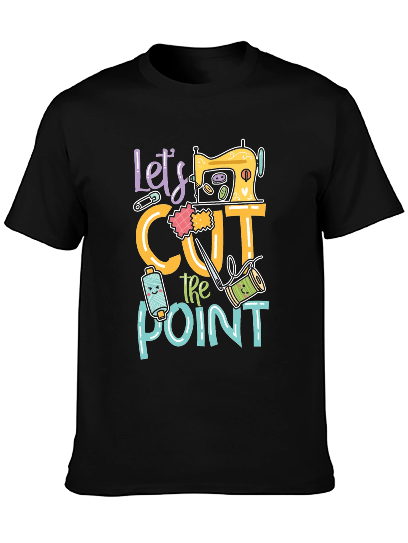 Black Let's Cut to the Point T-Shirt view 3