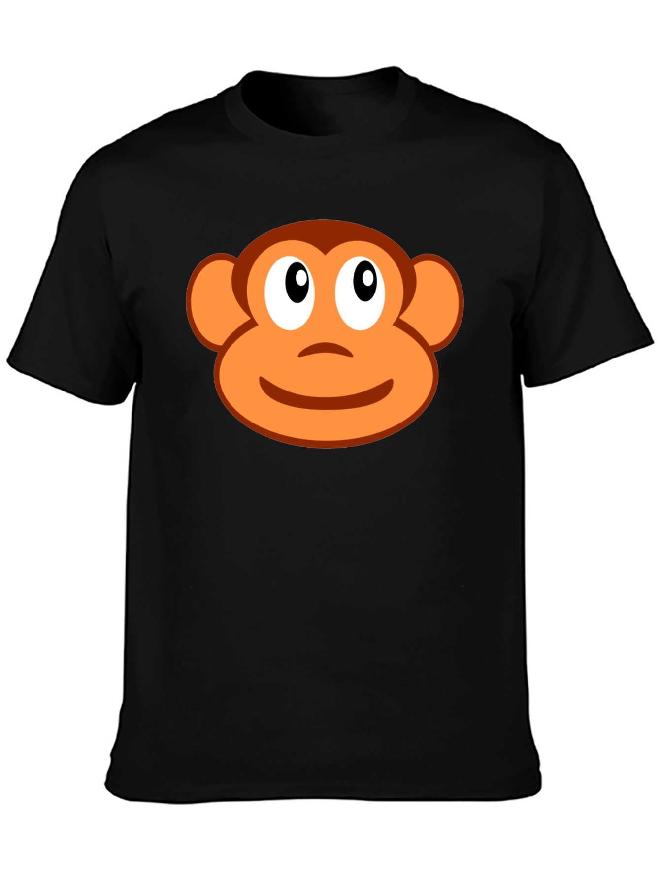 Black Monkey Face Graphic Black T-Shirt - Soft Cotton Blend view 3