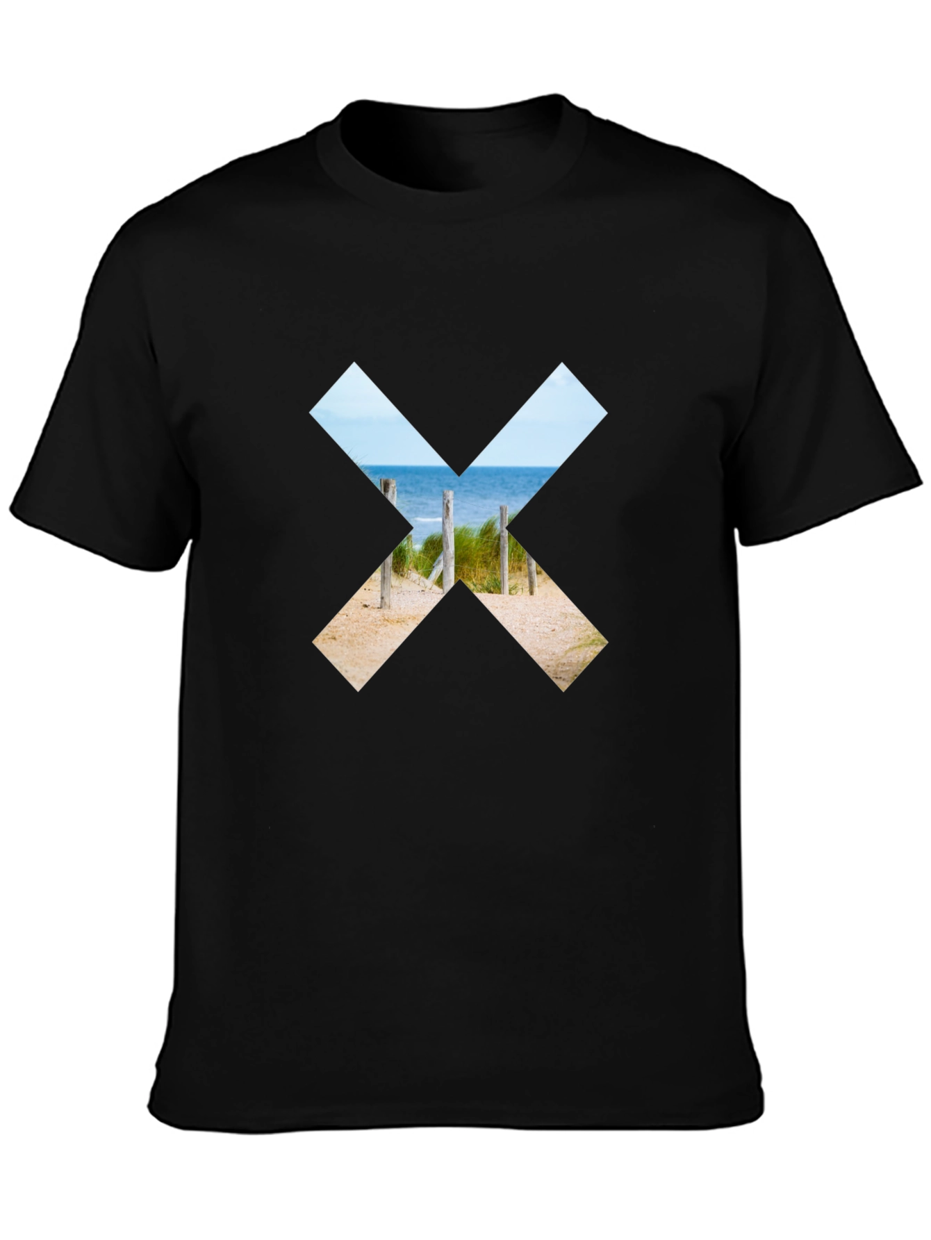 Black Beach X Graphic T-Shirt - Soft Cotton Blend view 3