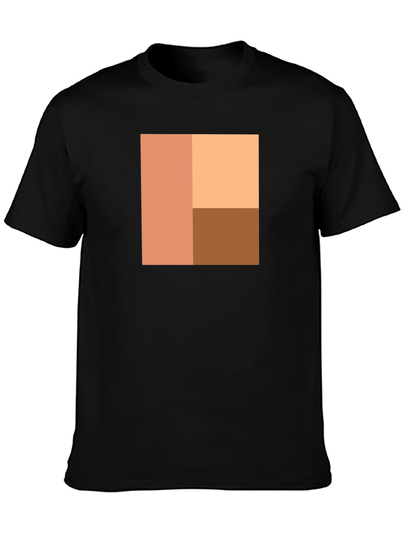 Black Modern Minimalist Geometric Graphic T-Shirt view 3