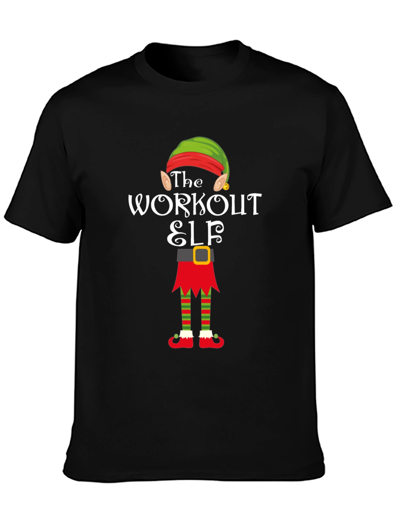 Black The Workout Elf Graphic T-Shirt view 3