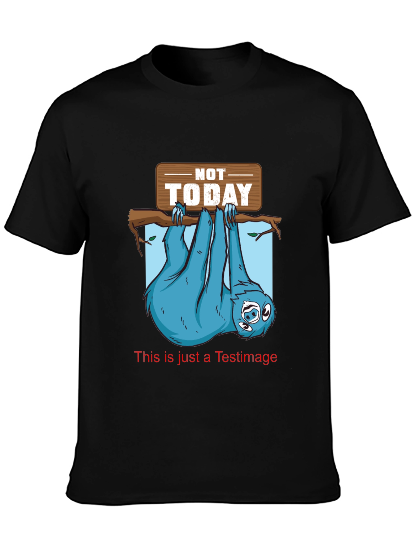 Black Not Today Sloth Graphic Tee - Relaxed Fit view 3