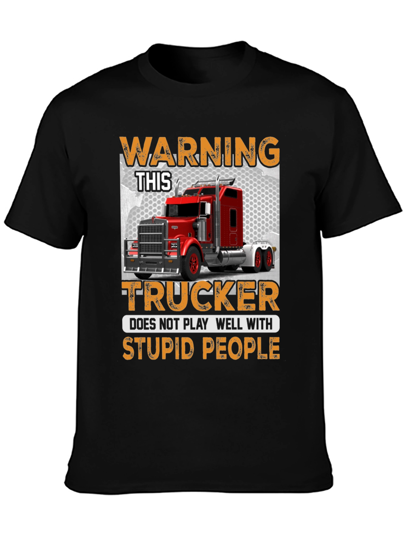 Warning Trucker Graphic Tee - 3
