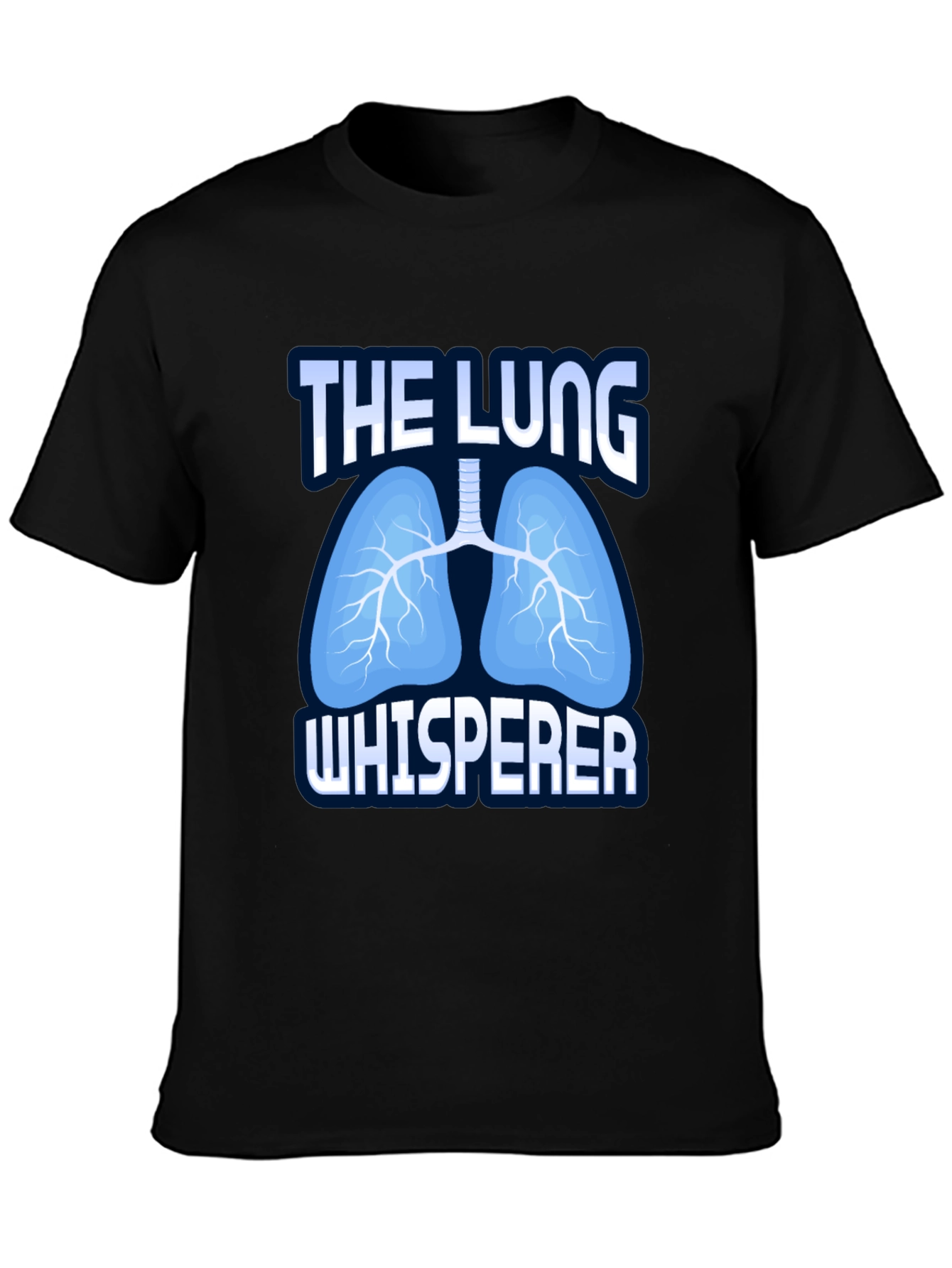 Black The Lung Whisperer T-Shirt - Funny Respiratory Therapist Tee view 3