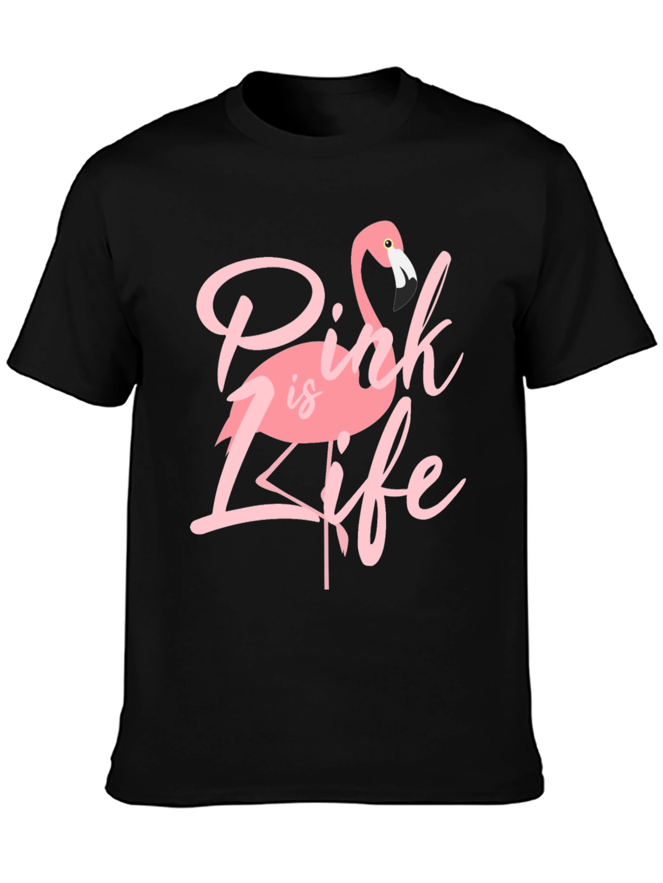 Black Pink is Life Graphic T-Shirt - Flamingo Tee view 3