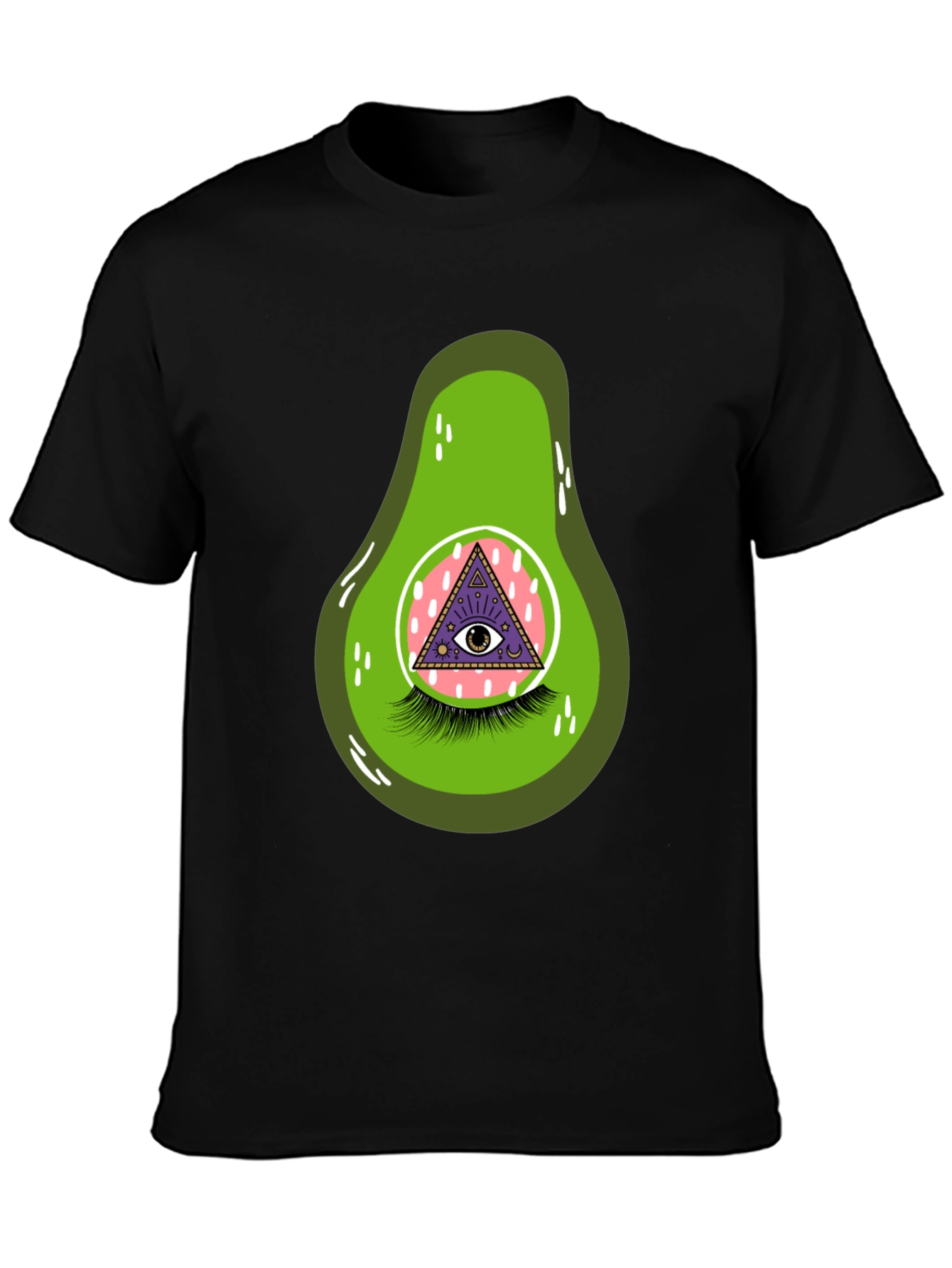 Black Avocado Eye Graphic T-Shirt - Unique & Fun view 3