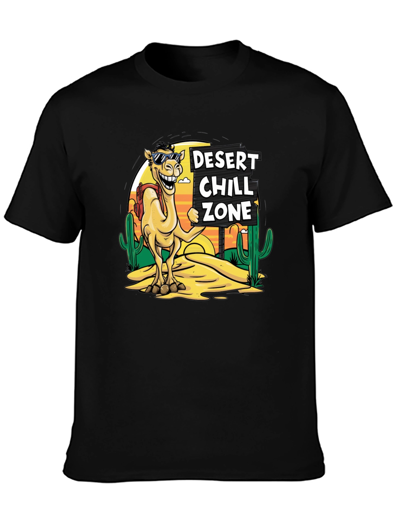 Black Desert Chill Zone Camel T-Shirt - Black view 3
