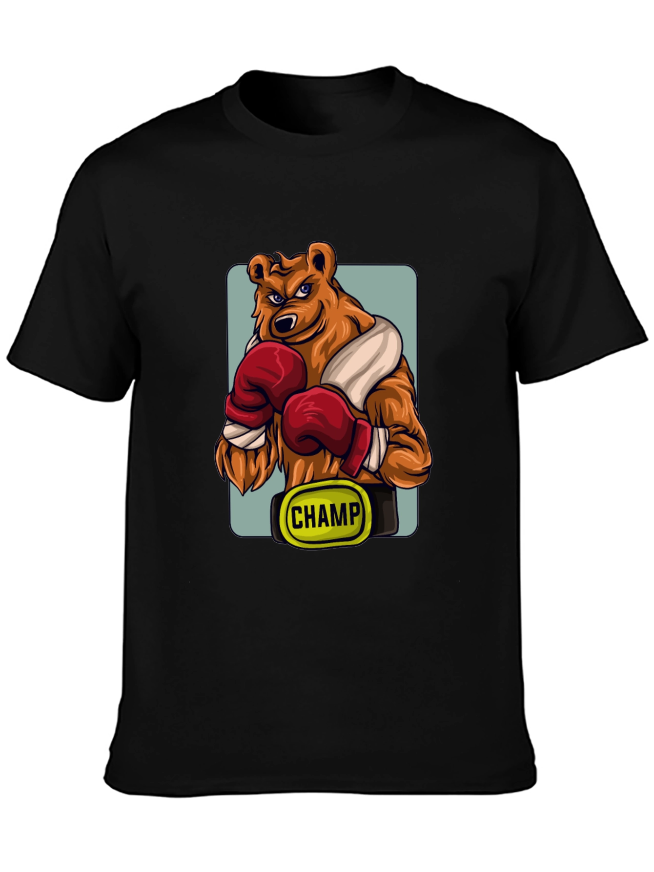 Black Boxing Bear Champ Graphic T-Shirt view 3