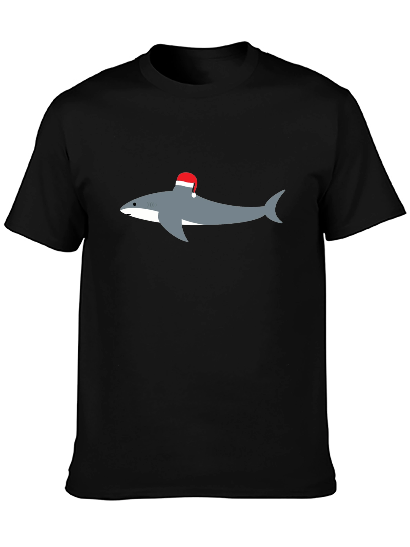 Black Shark Christmas T-Shirt - Holiday Gift view 3