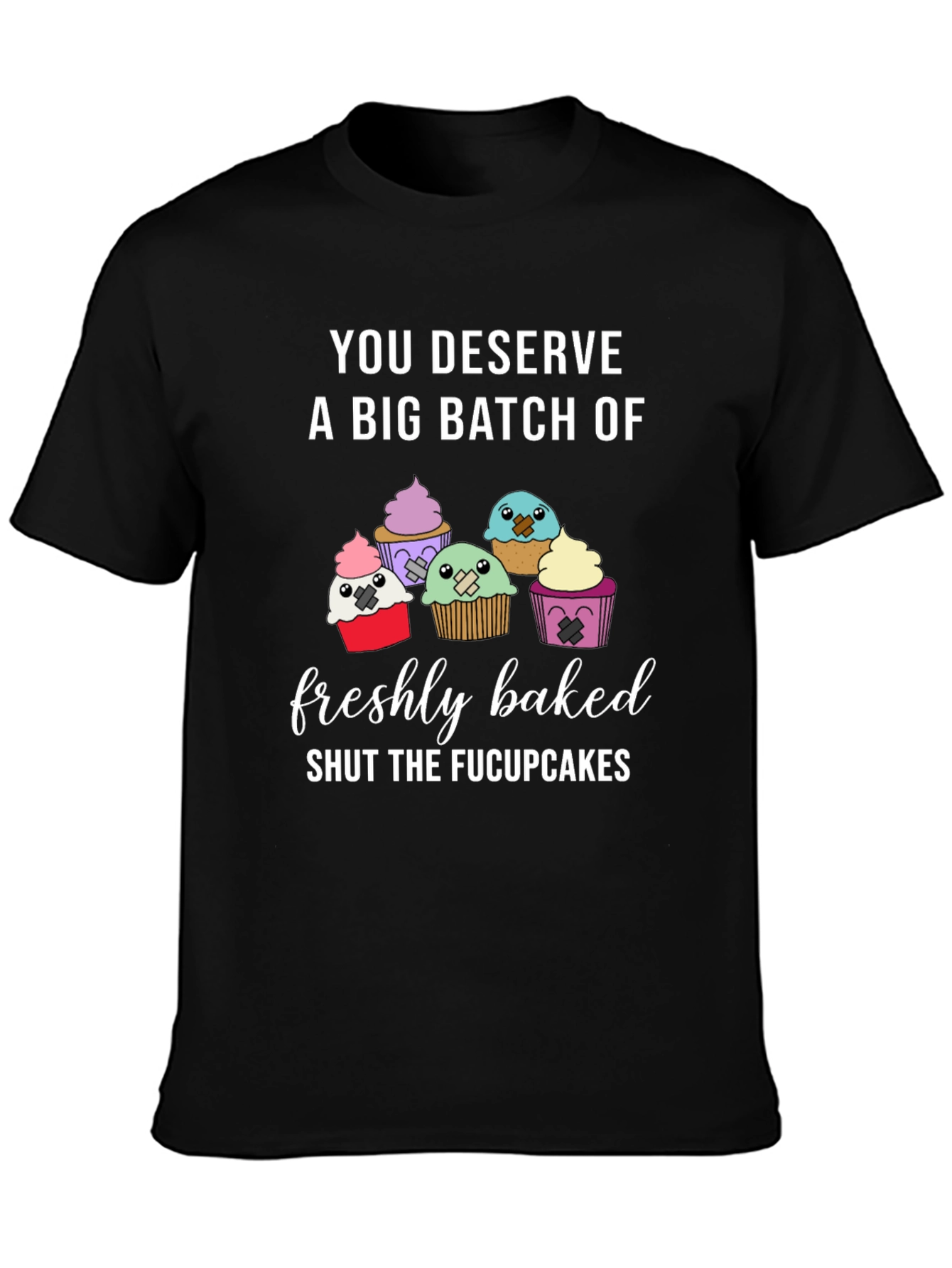Black Shut The Fucupcakes Graphic Tee view 3