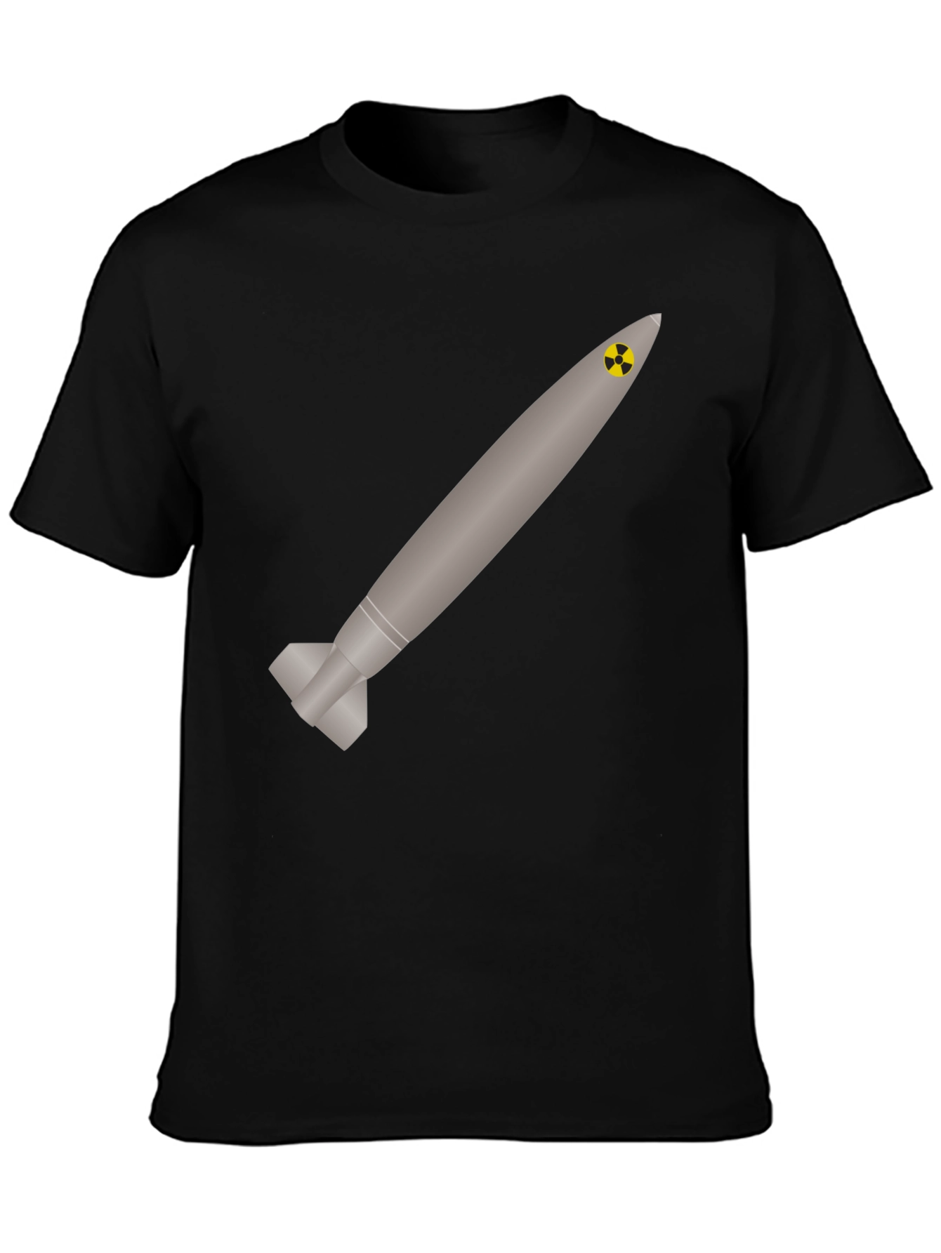 Black Nuclear Missile Graphic Tee - Black view 3