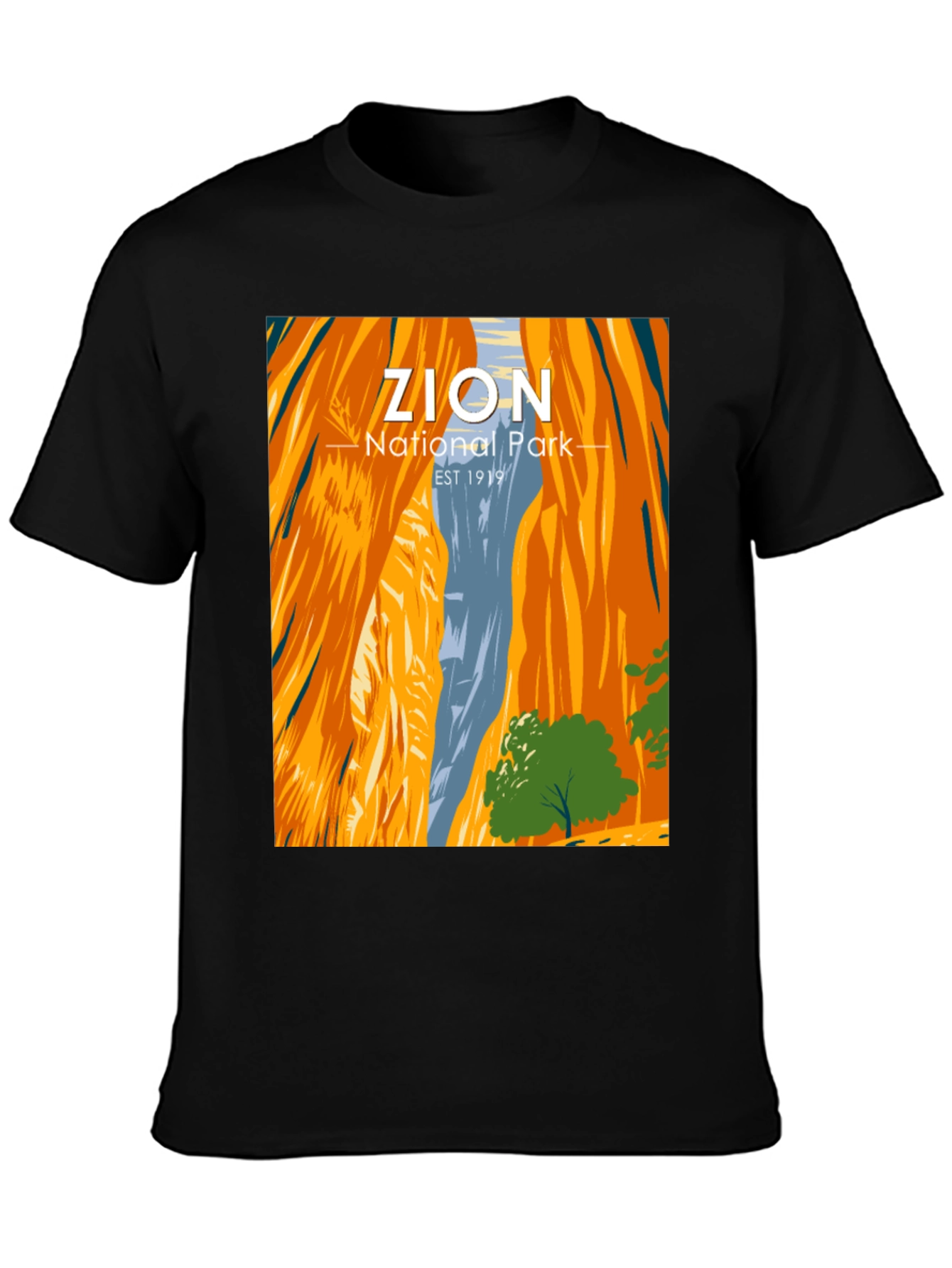 Black Zion National Park Graphic Tee view 3