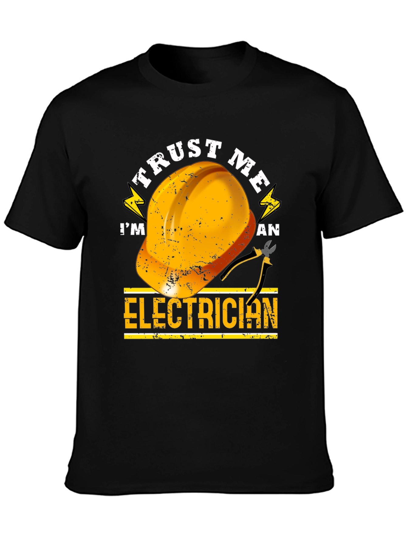 Black Trust Me I'm an Electrician T-Shirt view 3