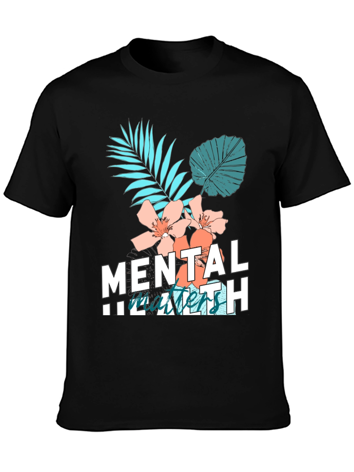 Black Mental Health Matters Graphic Tee, Black view 3