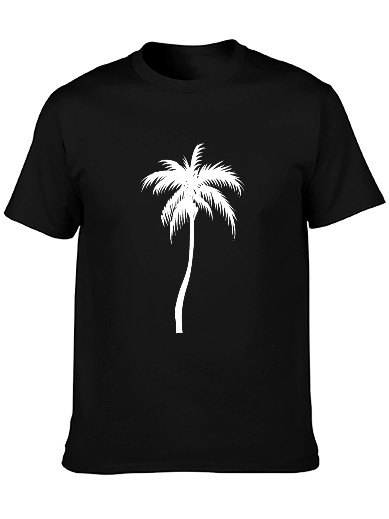 Black Black Palm Tree Graphic Tee - Tropical Style view 3