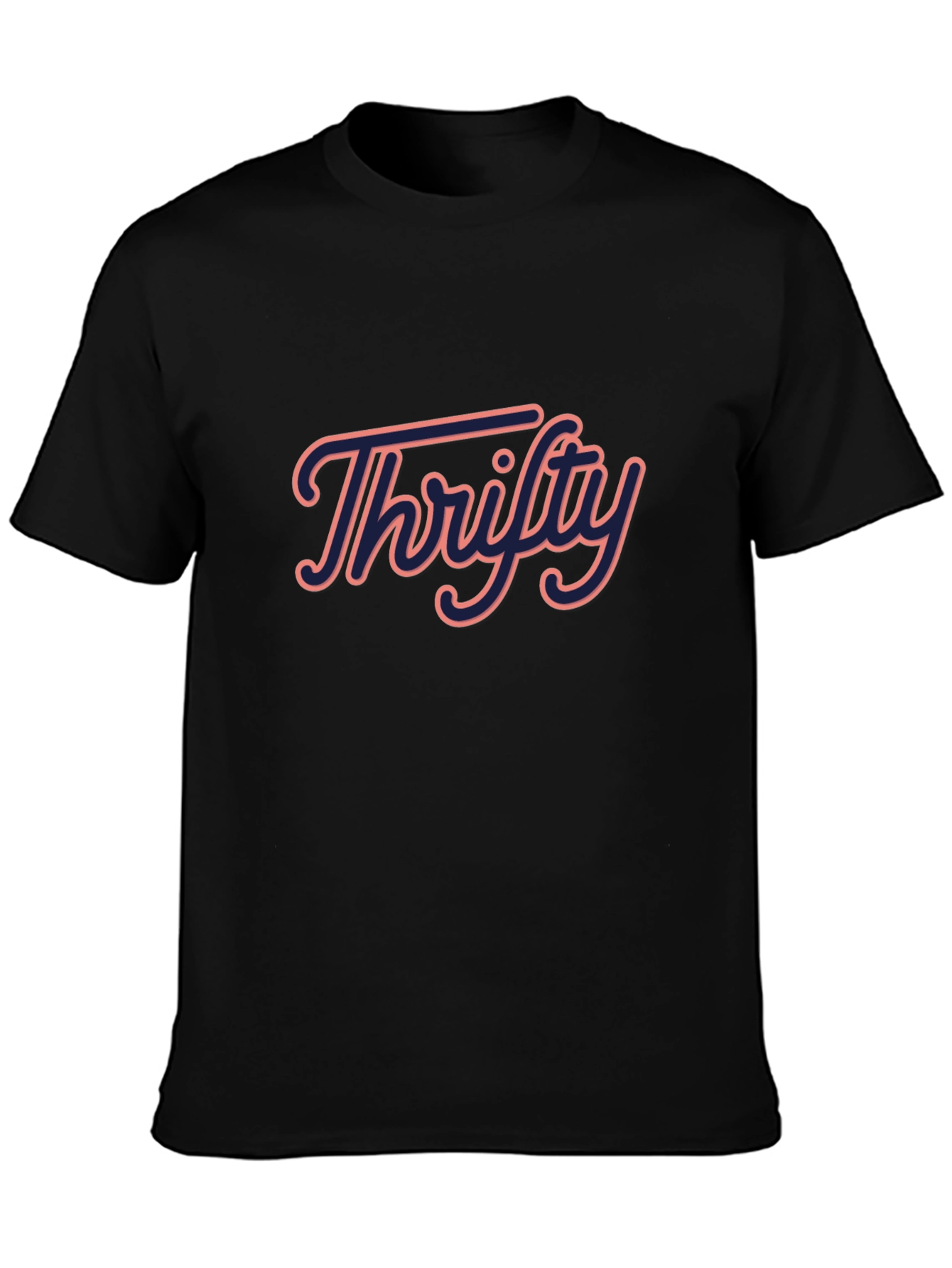 Black Thrifty Graphic Tee - Casual Style view 3