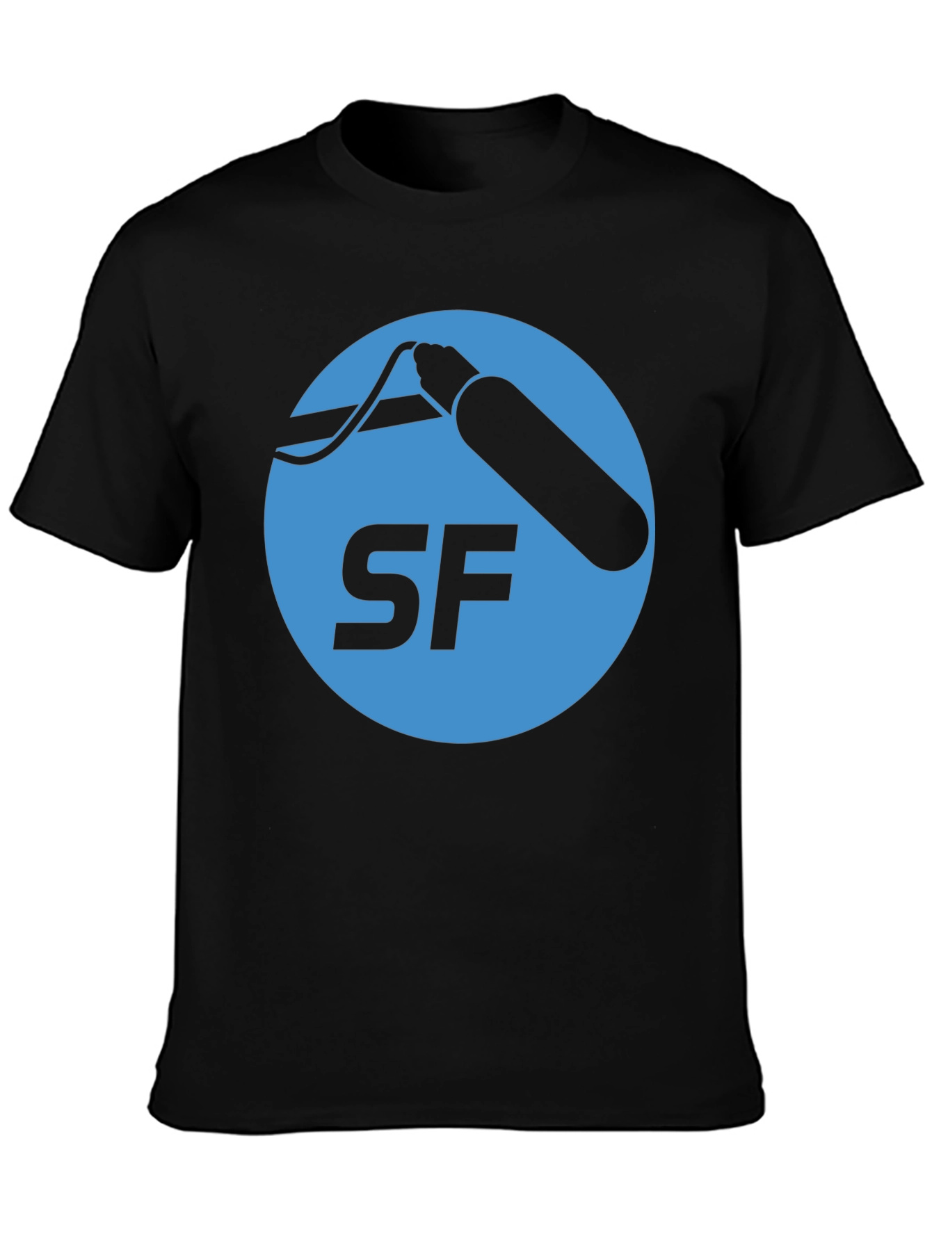Black SF Logo Graphic T-Shirt - Stylish and Comfortable view 3