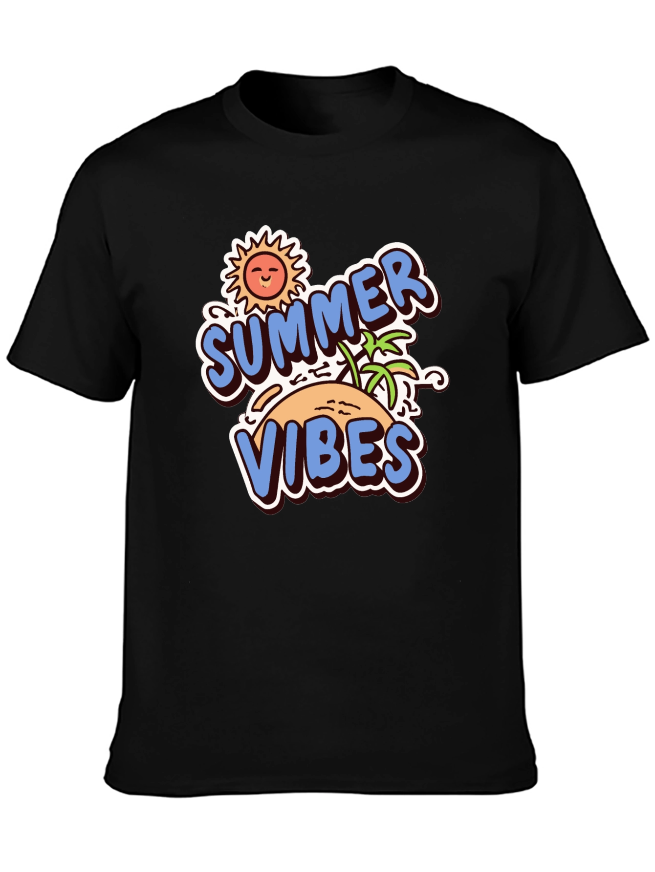 Black Summer Vibes Graphic Tee view 3